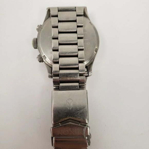 (I-6799) Nixon " Never be Late" Watch - Black/ Green - Picture 3 of 4